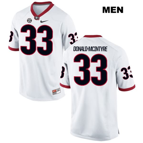Georgia Bulldogs Men's Ian Donald-McIntyre #33 NCAA Authentic White Nike Stitched College Football Jersey PGF6756VF